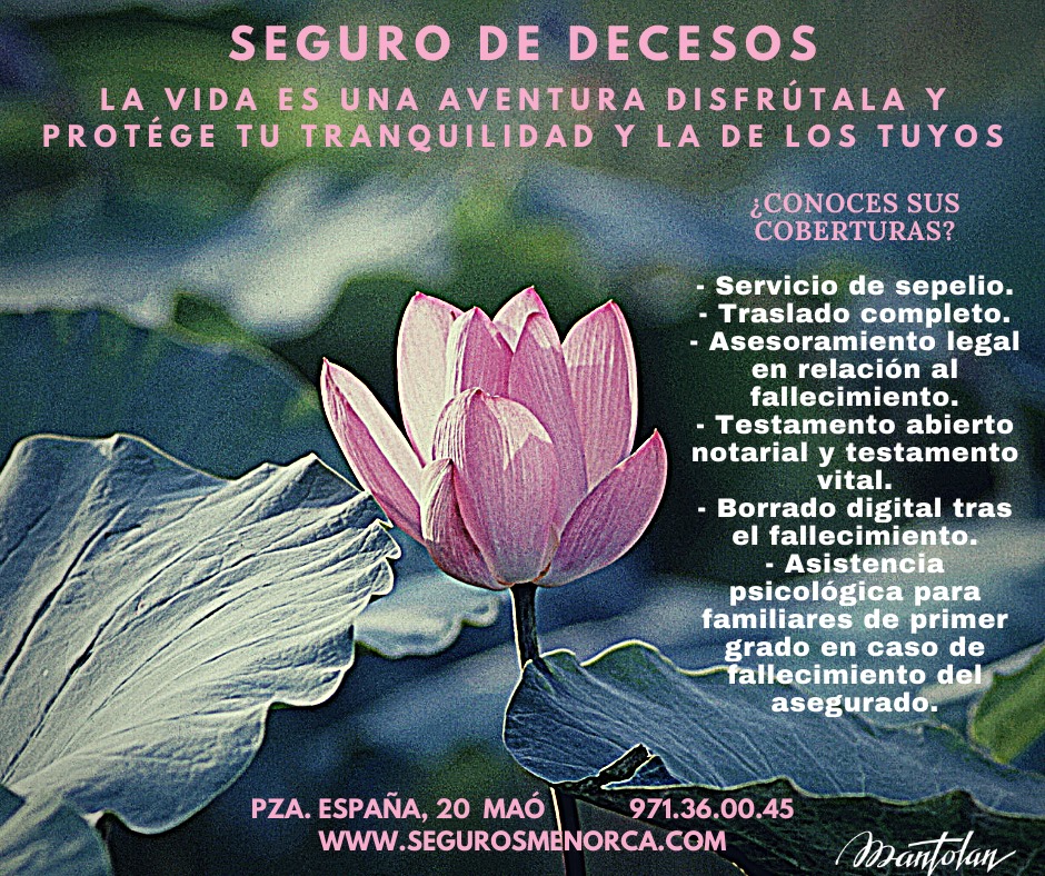 SEGURO DECESOS MENORCA