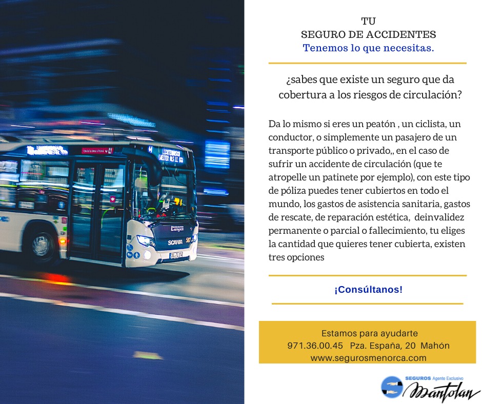 Seguro accidentes Menorca